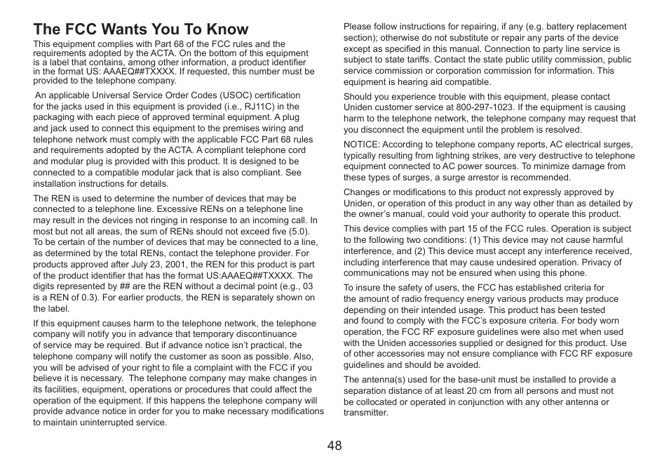 The fcc wants you to know, The.fcc.wants.you.to.know | Uniden DECT2060 User Manual | Page 49 / 56