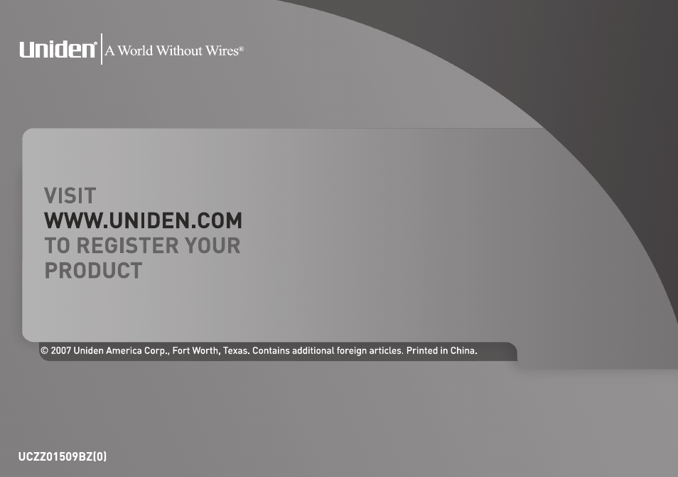 Uniden DECT2060 User Manual | Page 56 / 56