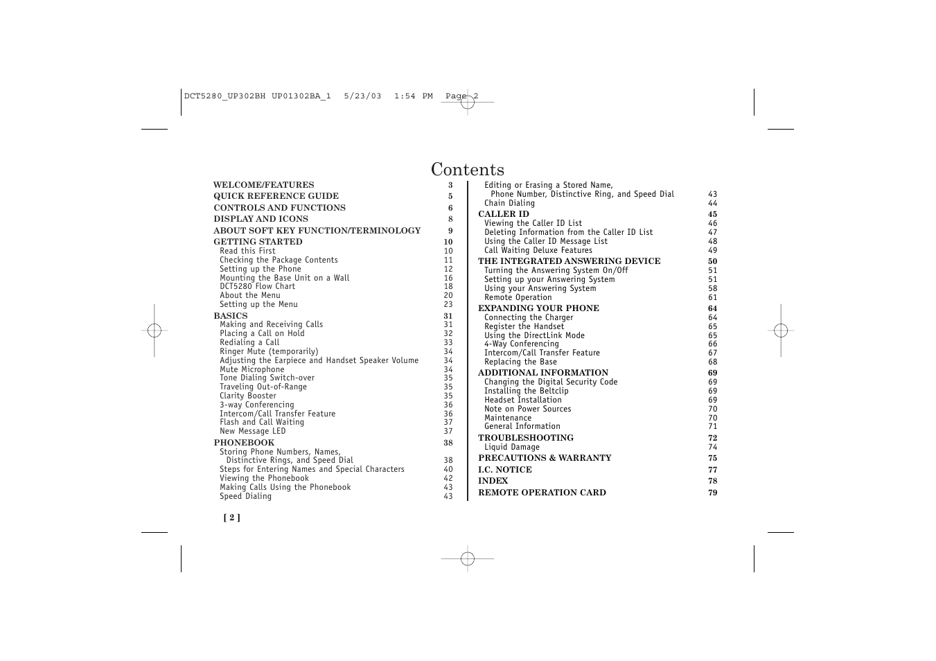 Uniden DCT5280 User Manual | Page 4 / 84