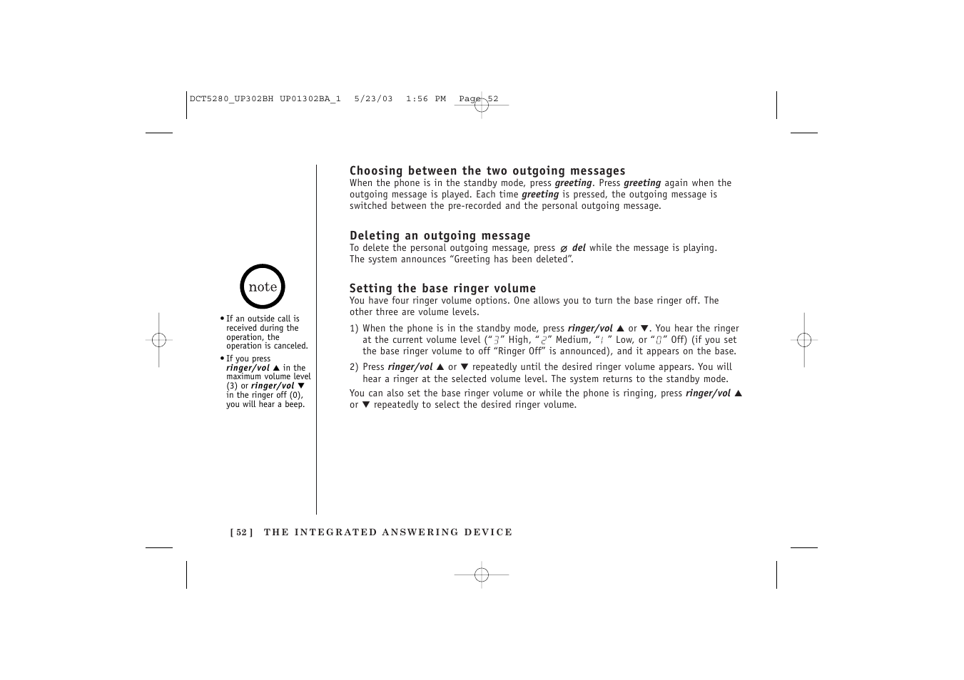 Uniden DCT5280 User Manual | Page 54 / 84