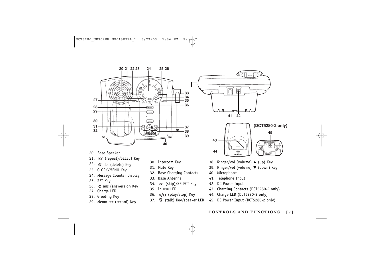 Uniden DCT5280 User Manual | Page 9 / 84