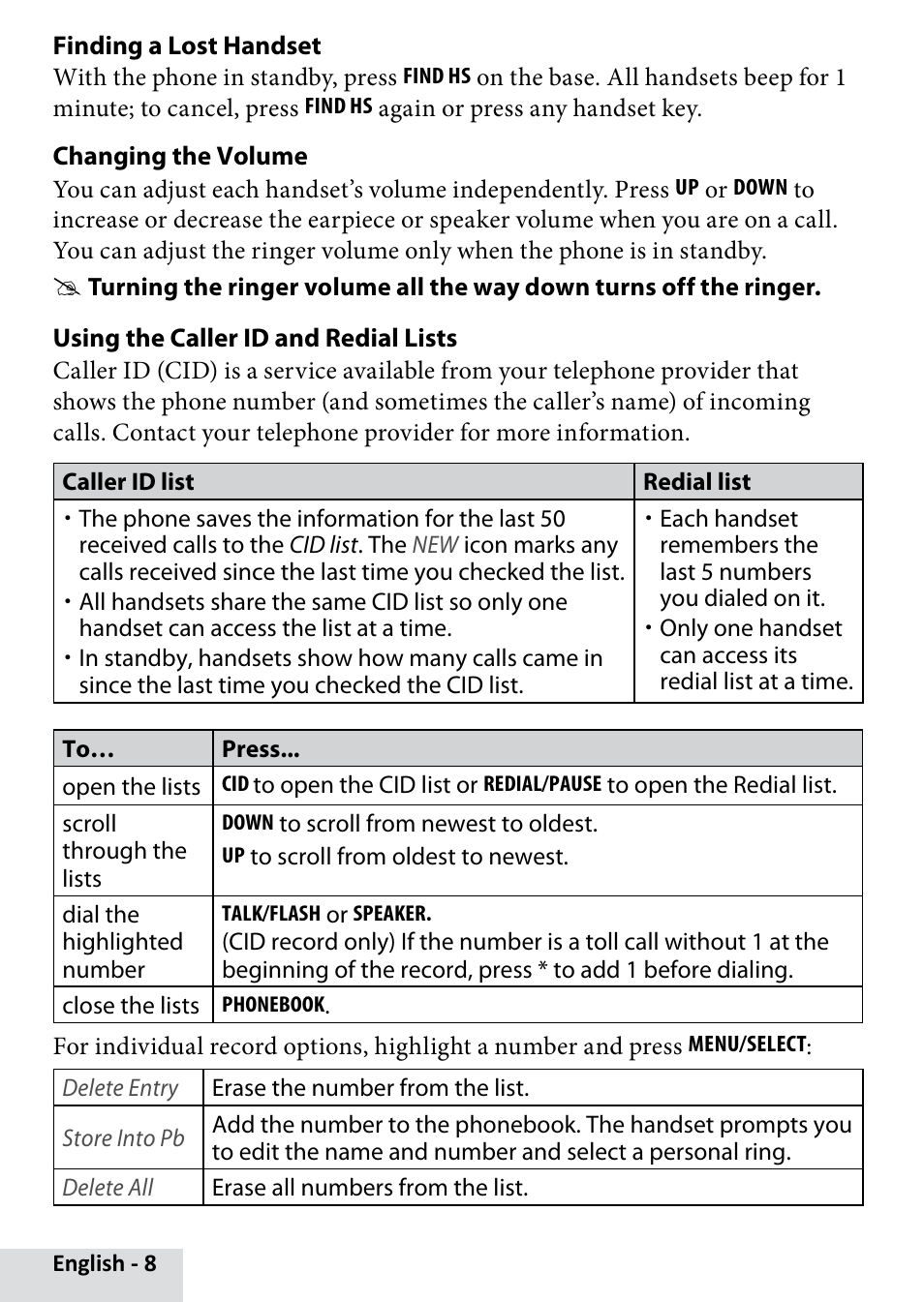 Uniden D1660 User Manual | Page 8 / 18