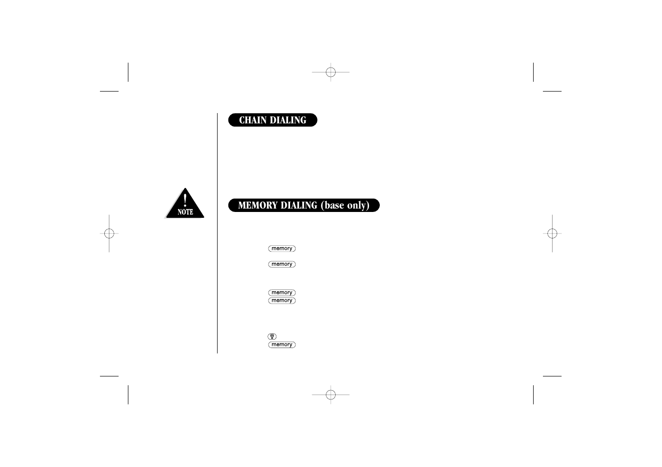 Chain dialing | Uniden 2465 User Manual | Page 42 / 76