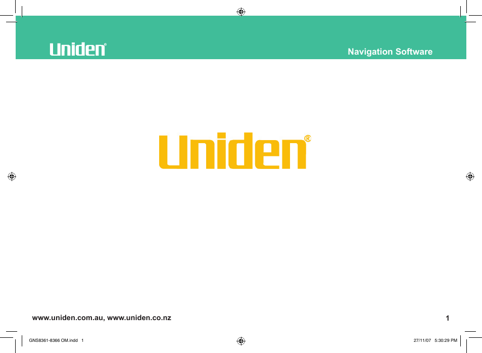 Navigation software | Uniden GNS8361 User Manual | Page 30 / 76