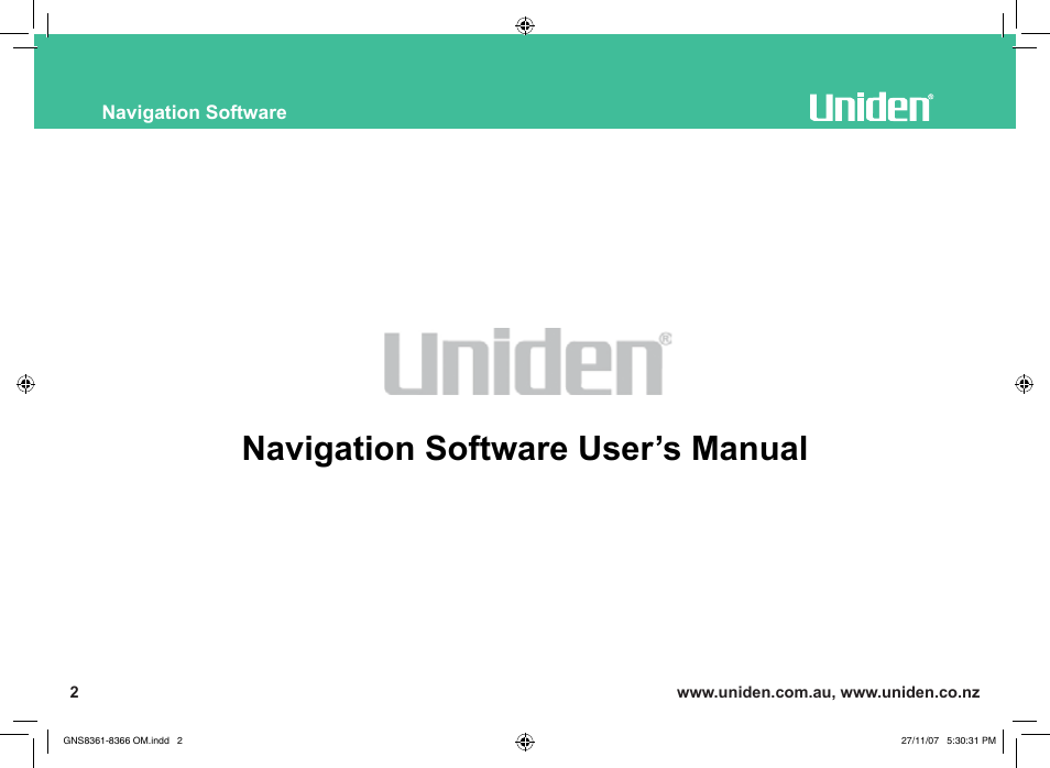 Navigation software user’s manual | Uniden GNS8361 User Manual | Page 31 / 76