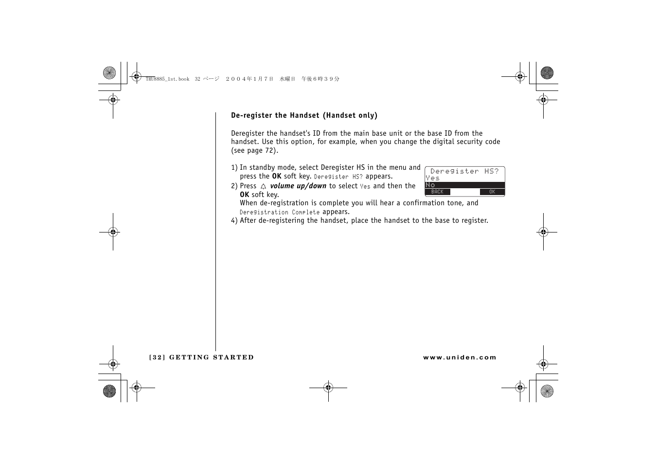Uniden TRU 8885 SERIES User Manual | Page 33 / 92