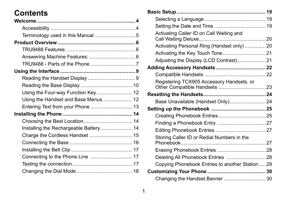 Uniden TRU9488 User Manual | Page 2 / 84