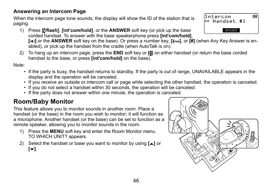 Room/baby monitor, Room/baby.monitor | Uniden TRU9488 User Manual | Page 47 / 84