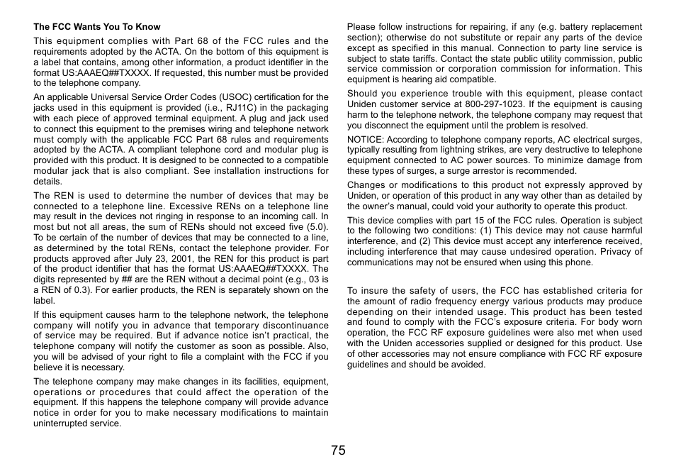 The fcc wants you to know, The.fcc.wants.you.to.know | Uniden TRU9488 User Manual | Page 76 / 84