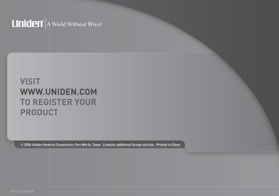 Visit | Uniden TRU9488 User Manual | Page 84 / 84