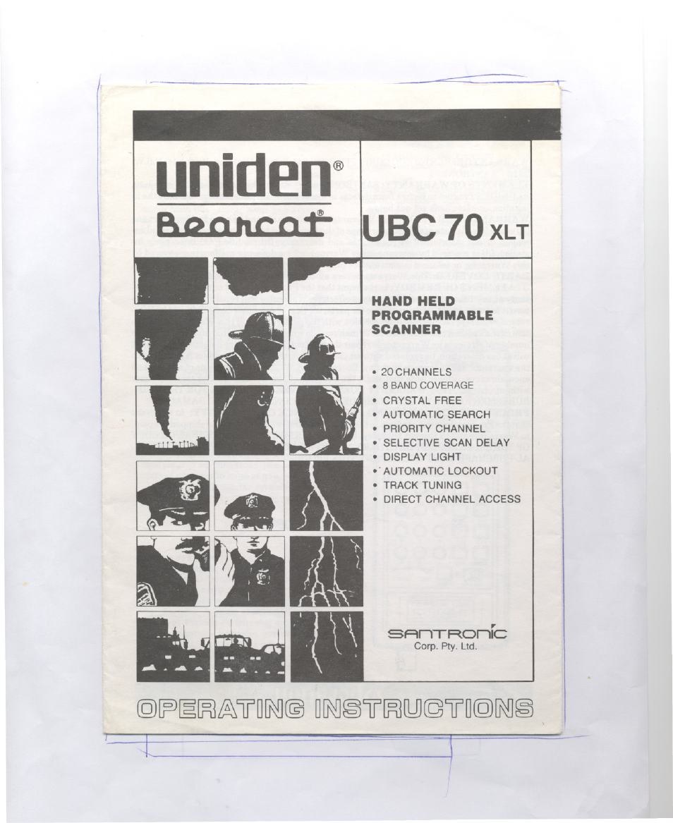 Uniden BEARCAT UBC 70XLT User Manual | 12 pages