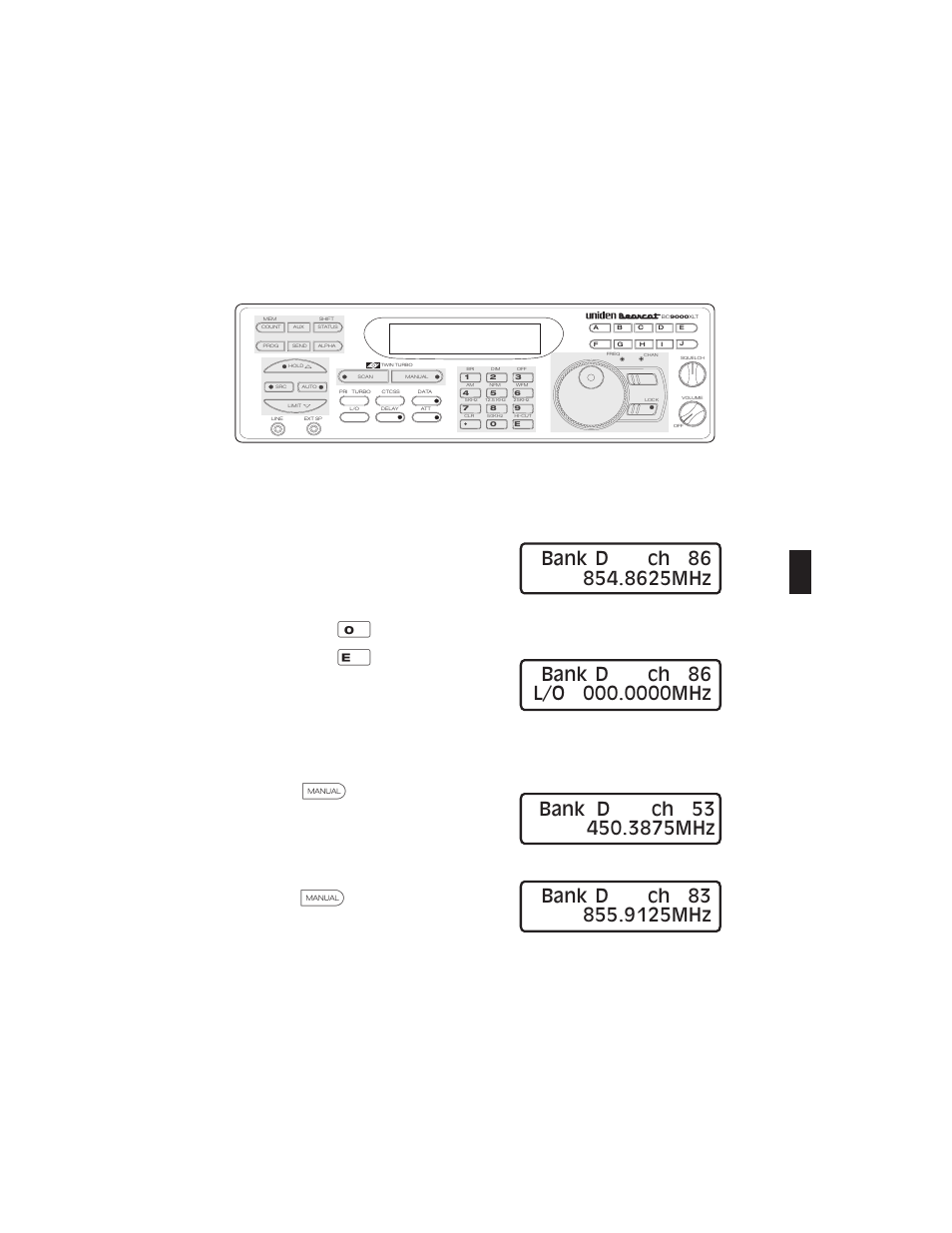 Deleting a programmed frequency 19, Transferring a programmed frequency 19, Deleting a programmed frequency | Transferring a programmed frequency | Uniden BC9000XLT User Manual | Page 19 / 57