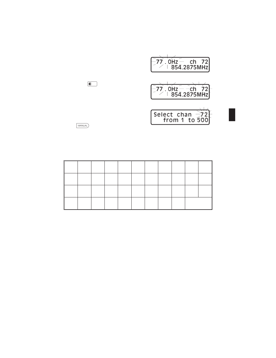 Ctcss tone frequencies 49, Ctcss tone frequencies | Uniden BC9000XLT User Manual | Page 49 / 57