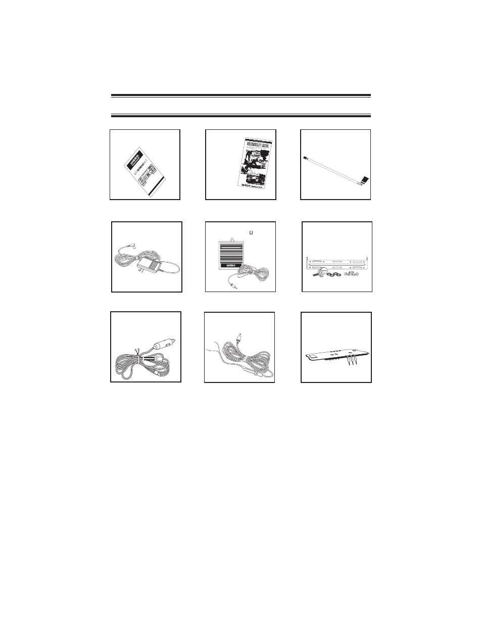Optional accessories and replacement parts 52, Optional accessories and replacement parts | Uniden BC9000XLT User Manual | Page 52 / 57
