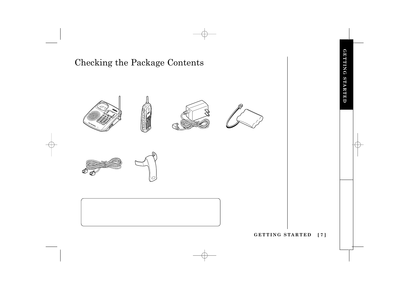 Checking the package contents | Uniden TRU 3485 User Manual | Page 9 / 60