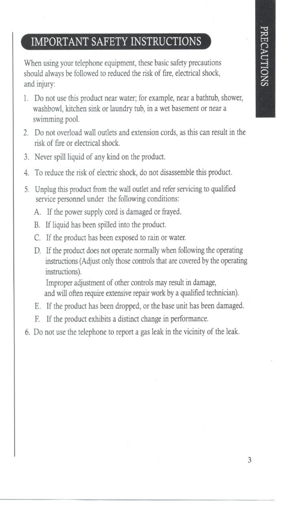 Important safety instructions | Uniden DS70 User Manual | Page 4 / 23