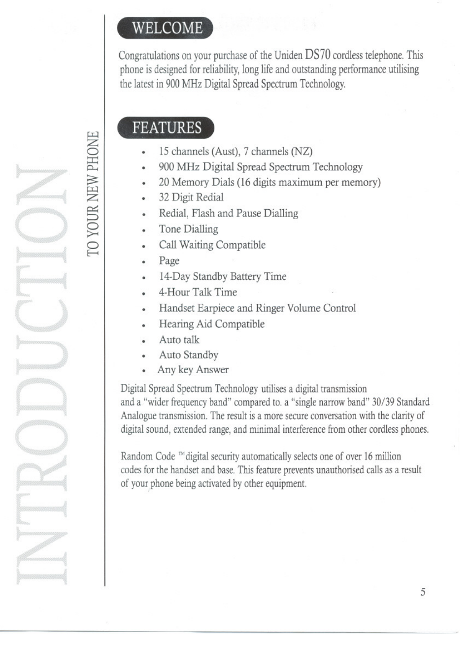 Uniden DS70 User Manual | Page 6 / 23