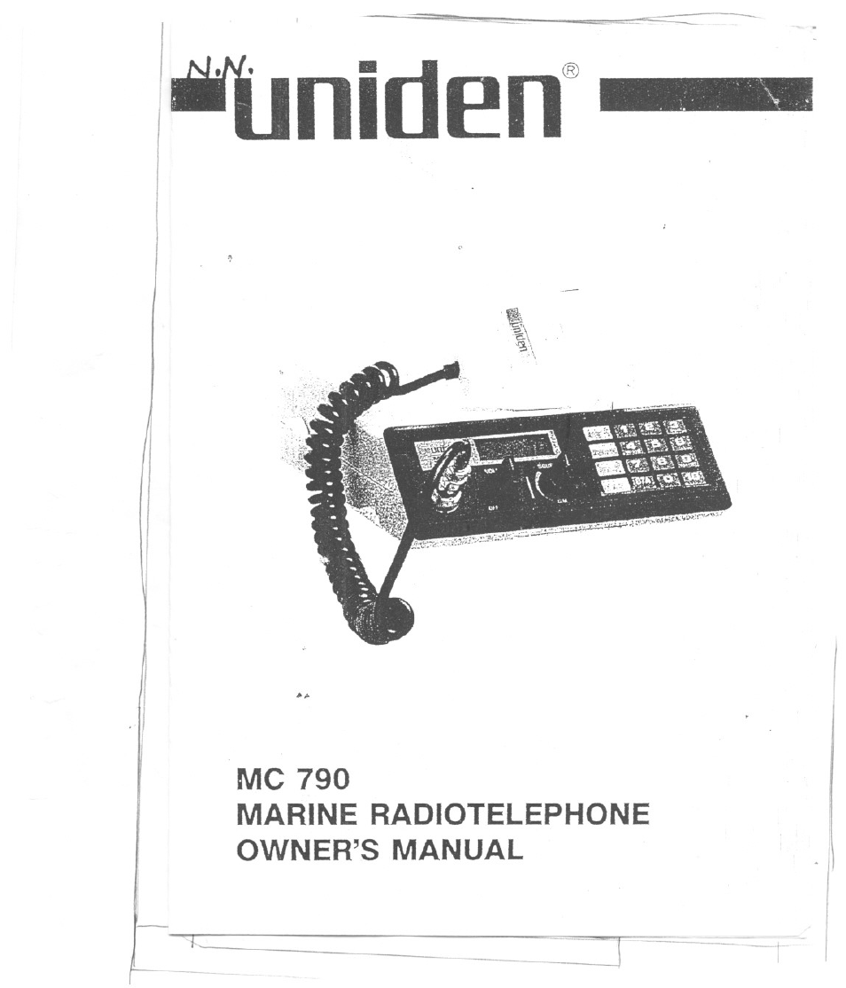 Uniden MC 790 User Manual | 13 pages