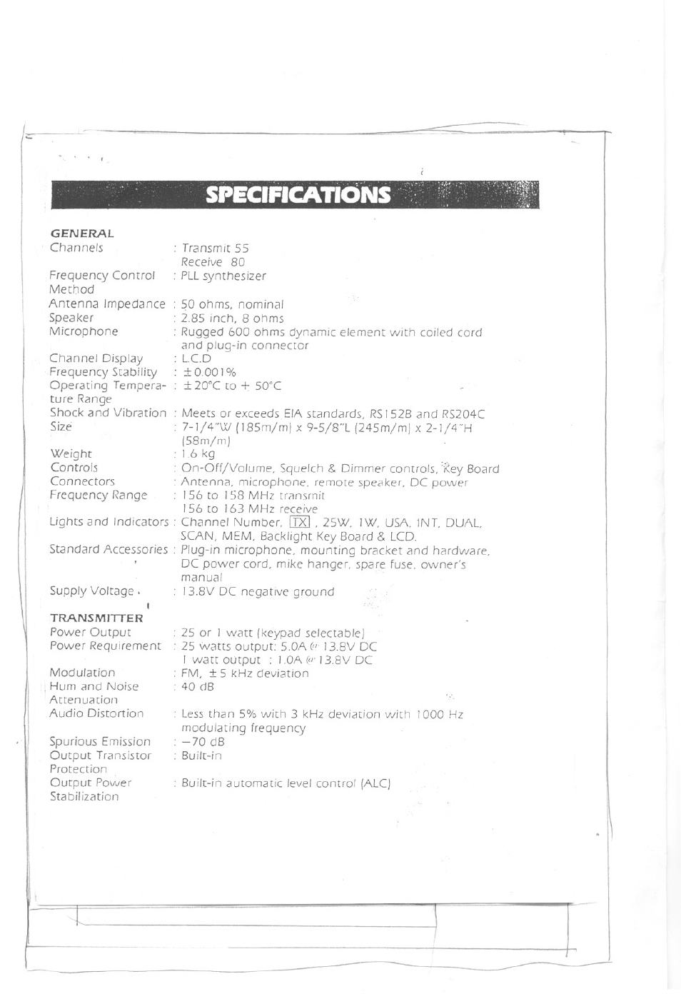 Uniden MC 790 User Manual | Page 12 / 13