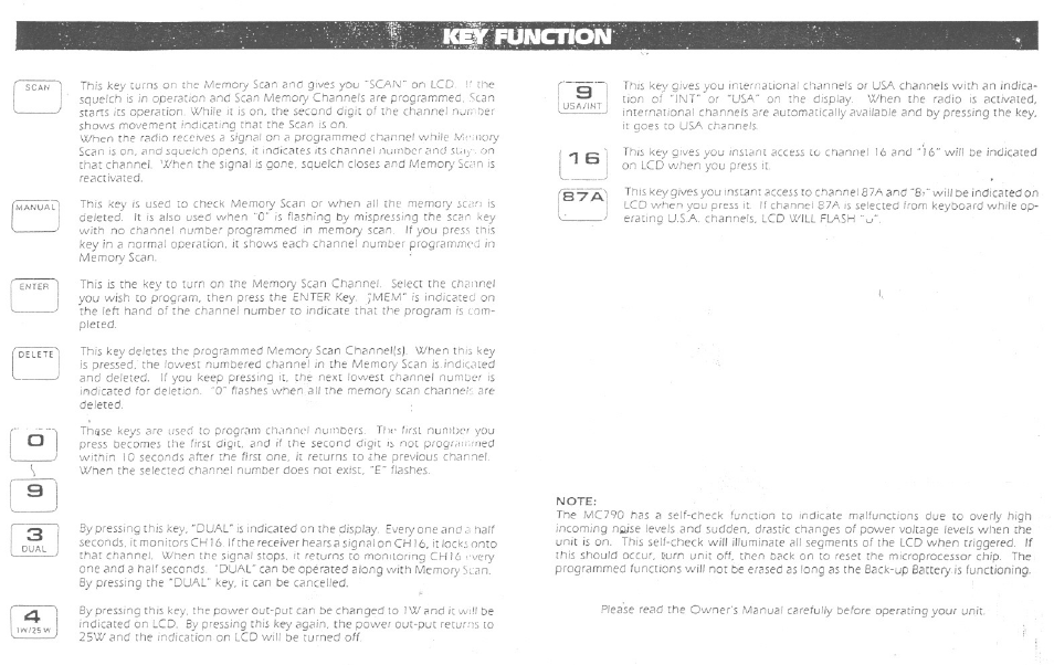 S7aì | Uniden MC 790 User Manual | Page 7 / 13
