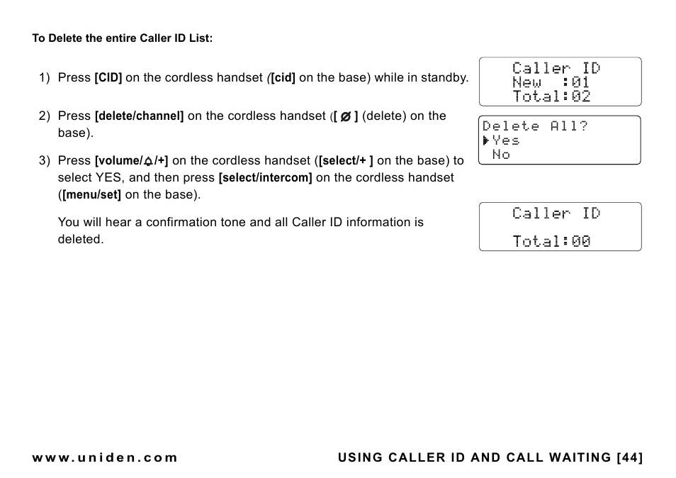 Uniden CEZAI998 User Manual | Page 45 / 76