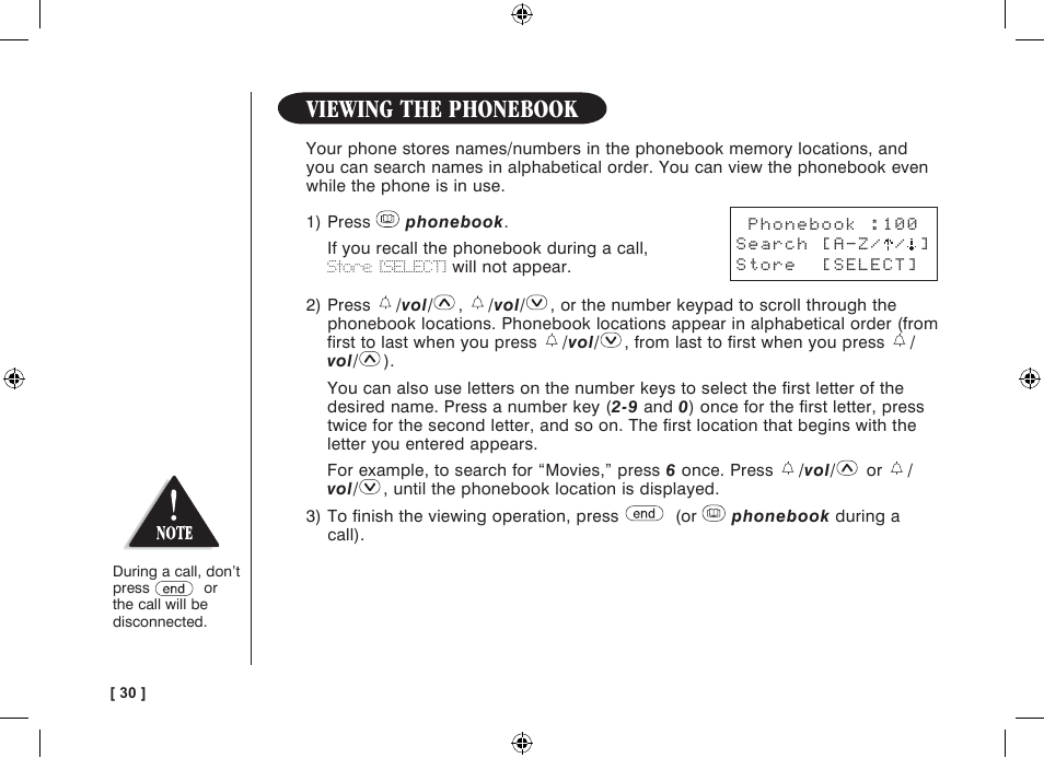 Viewing the phonebook | Uniden WDECT 3315 User Manual | Page 34 / 56