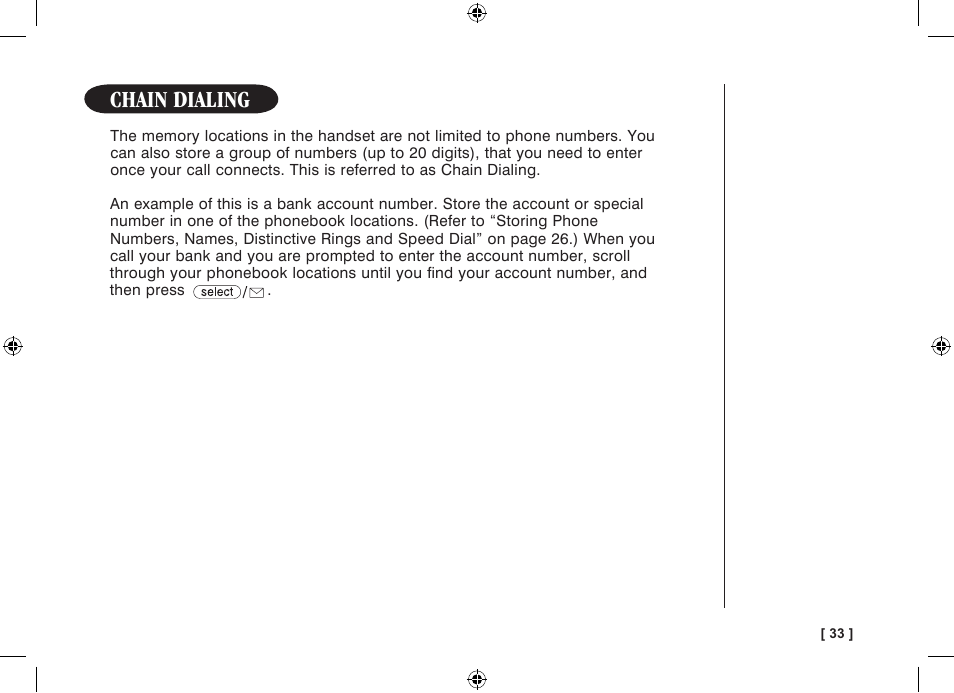 Chain dialing | Uniden WDECT 3315 User Manual | Page 37 / 56