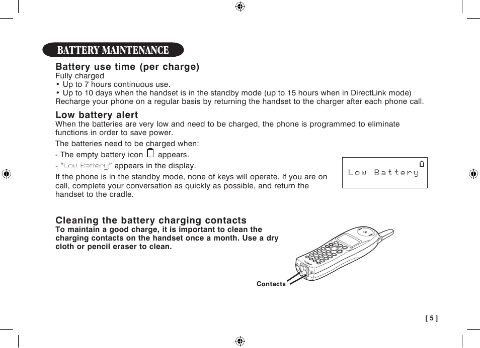 Battery maintenance | Uniden WDECT 3315 User Manual | Page 9 / 56