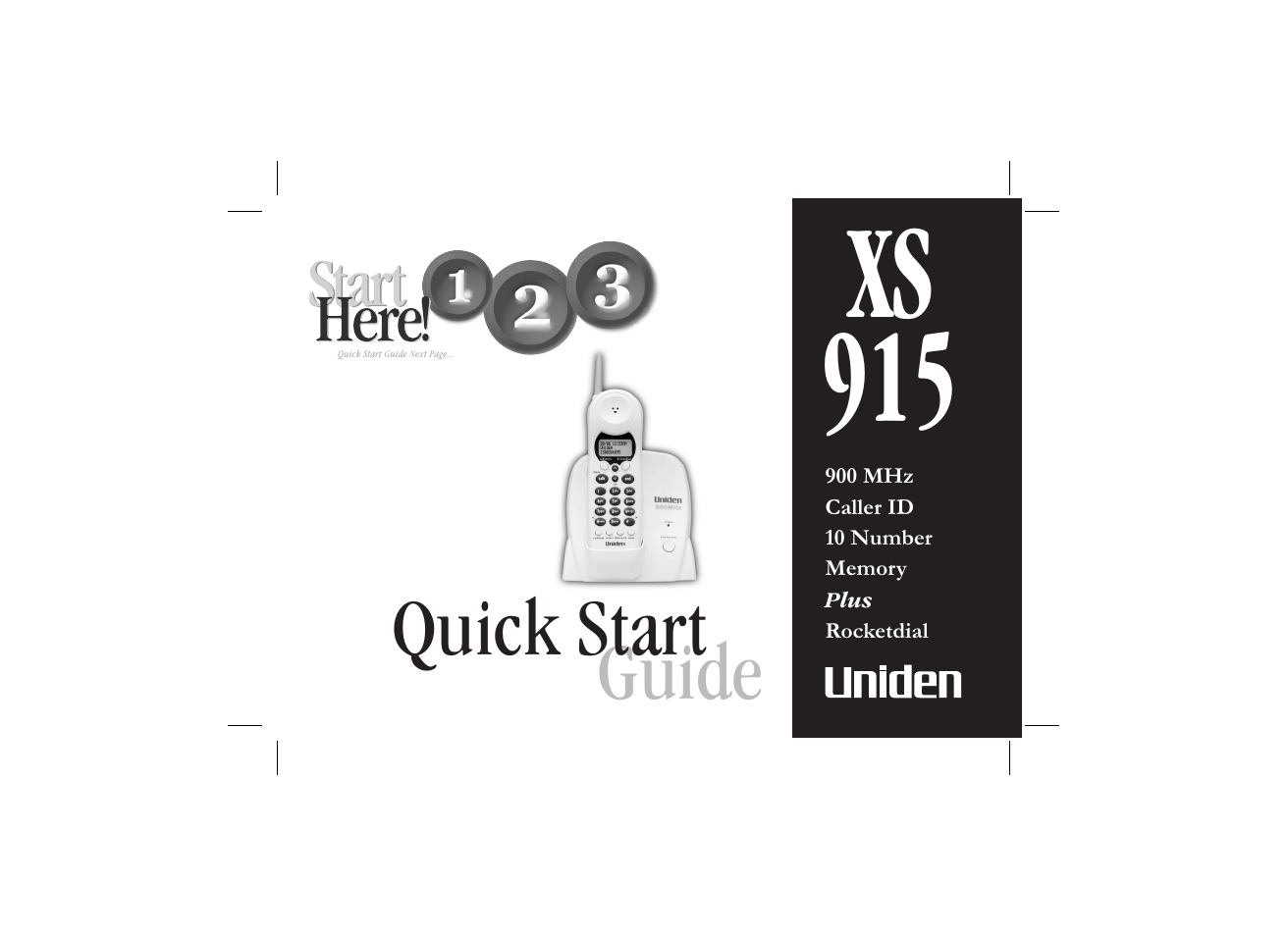 Uniden XS915 User Manual | 24 pages