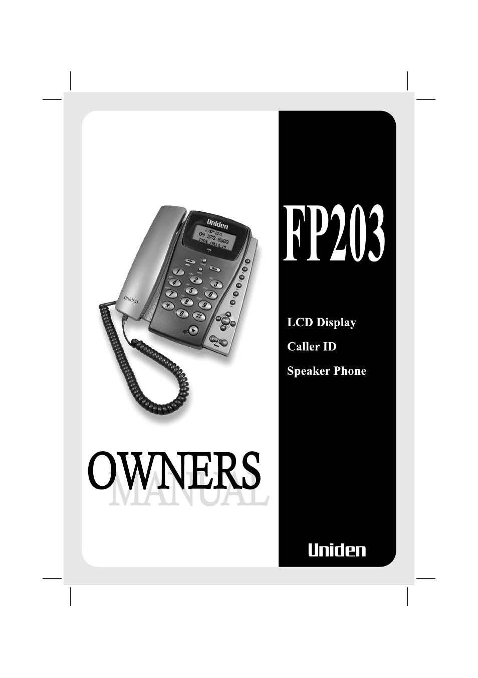 Uniden FP203 User Manual | 12 pages