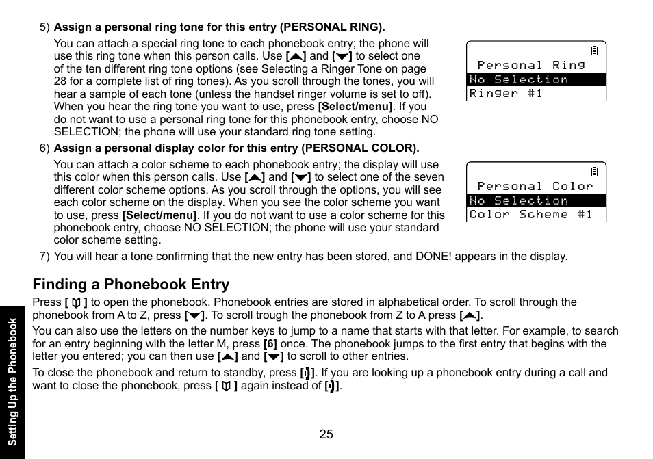 Finding a phonebook entry, Finding.a.phonebook.entry | Uniden DECT3080 User Manual | Page 26 / 68