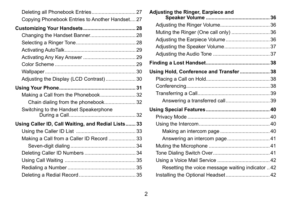 Uniden DECT3080 User Manual | Page 3 / 68