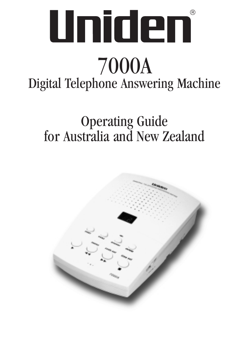 Uniden 7000A User Manual | 42 pages