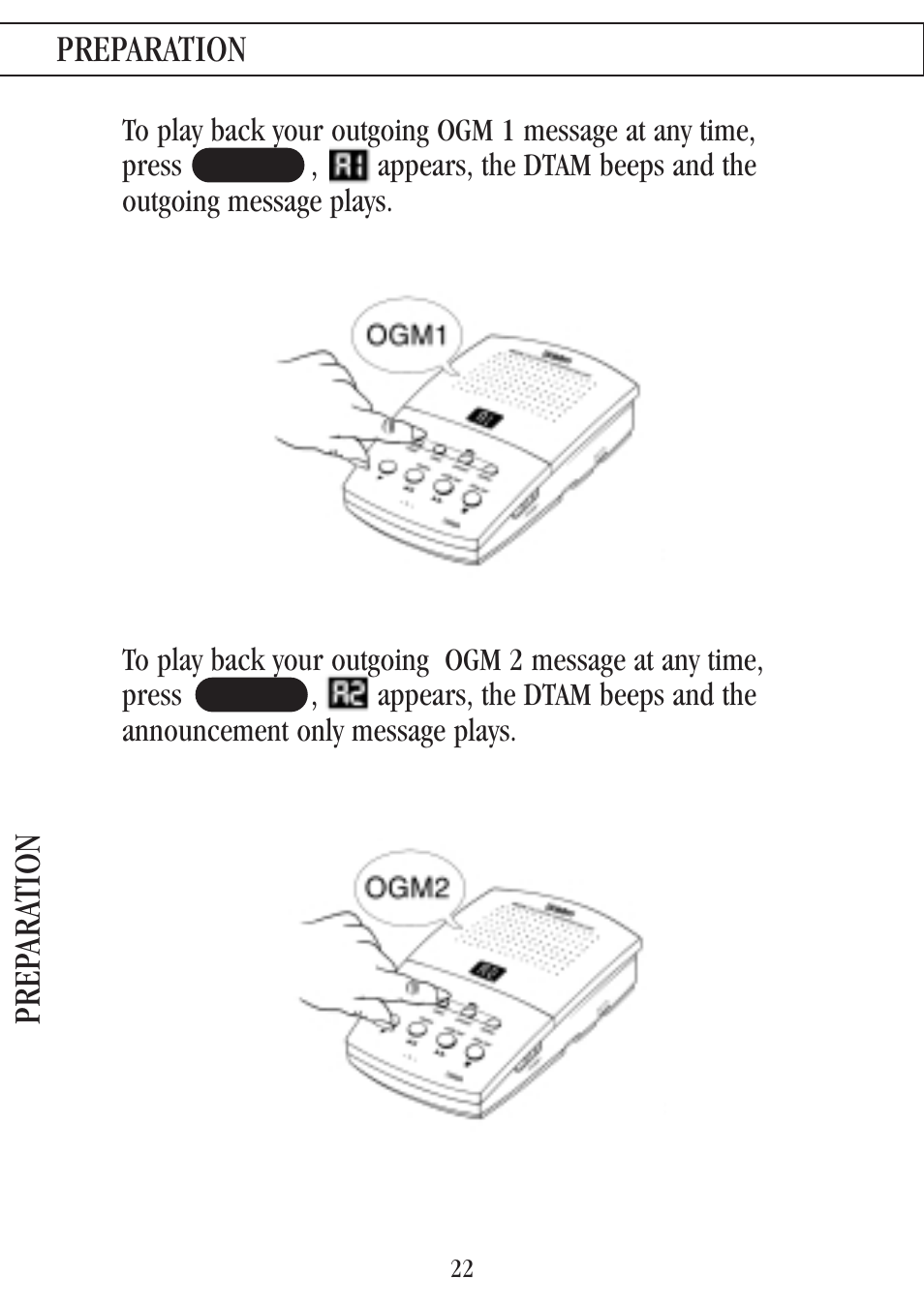 Prep ara tion, Preparation | Uniden 7000A User Manual | Page 22 / 42