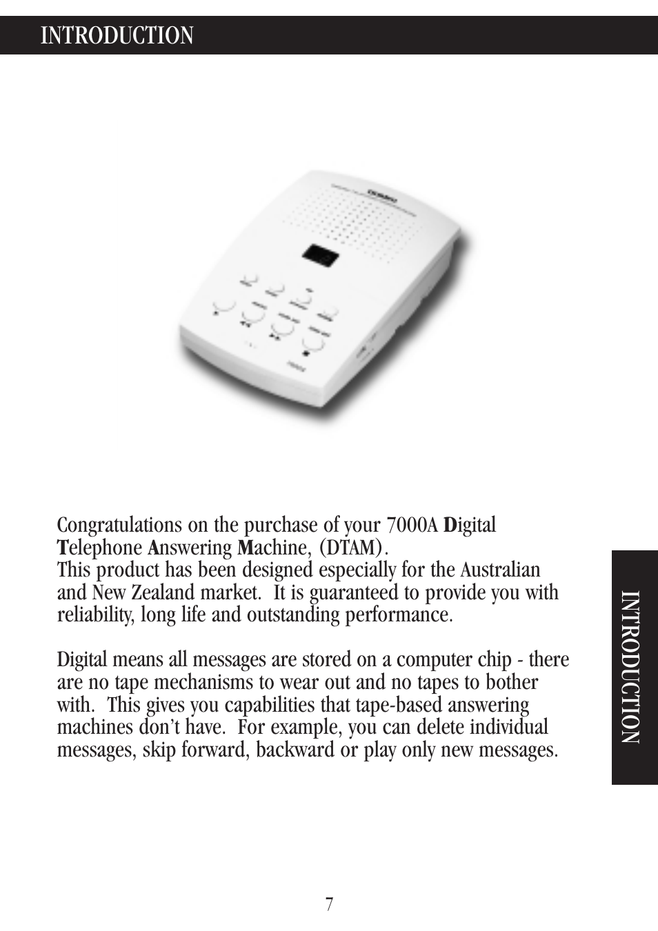Introduction | Uniden 7000A User Manual | Page 7 / 42
