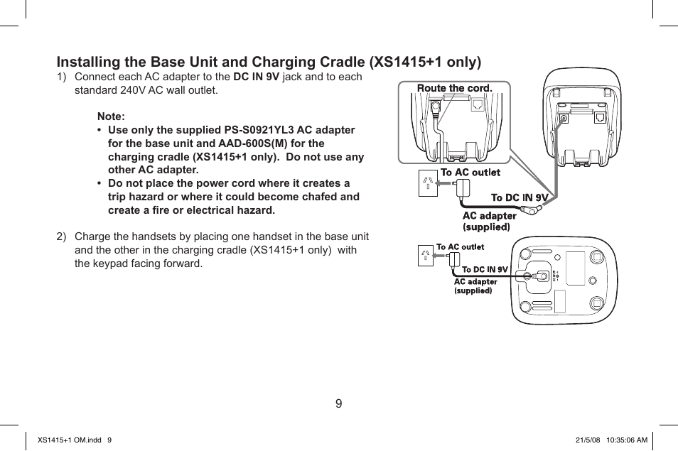 Uniden XS1415/1415+1 User Manual | Page 10 / 44
