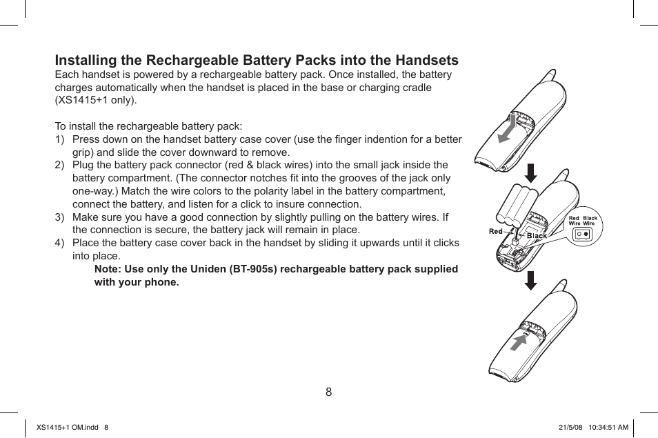 Uniden XS1415/1415+1 User Manual | Page 9 / 44