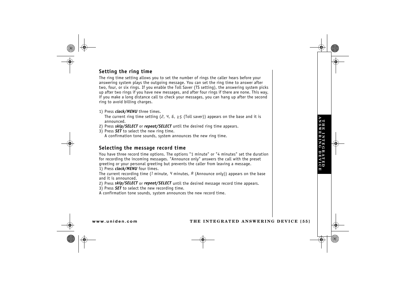 Uniden DCX 640 User Manual | Page 57 / 88