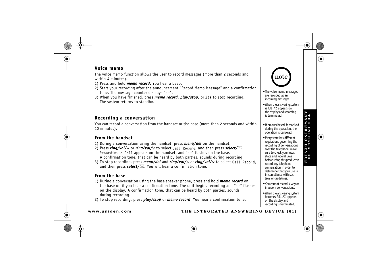 Uniden DCX 640 User Manual | Page 63 / 88