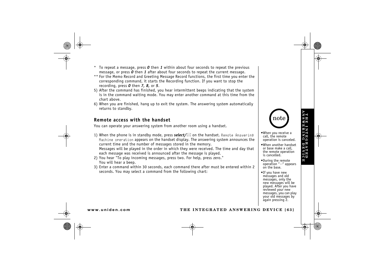 Uniden DCX 640 User Manual | Page 65 / 88
