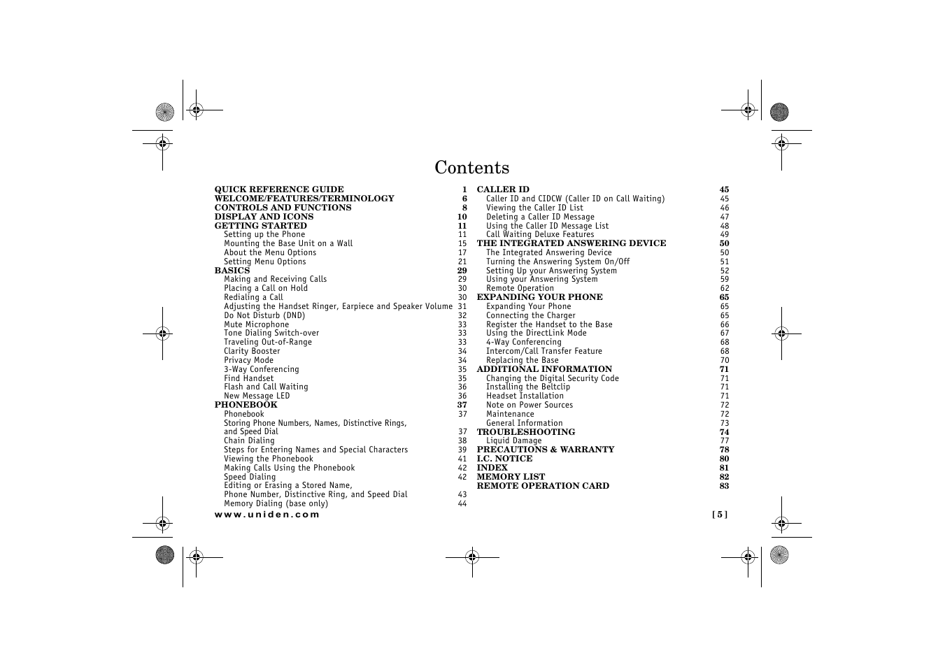 Uniden DCX 640 User Manual | Page 7 / 88