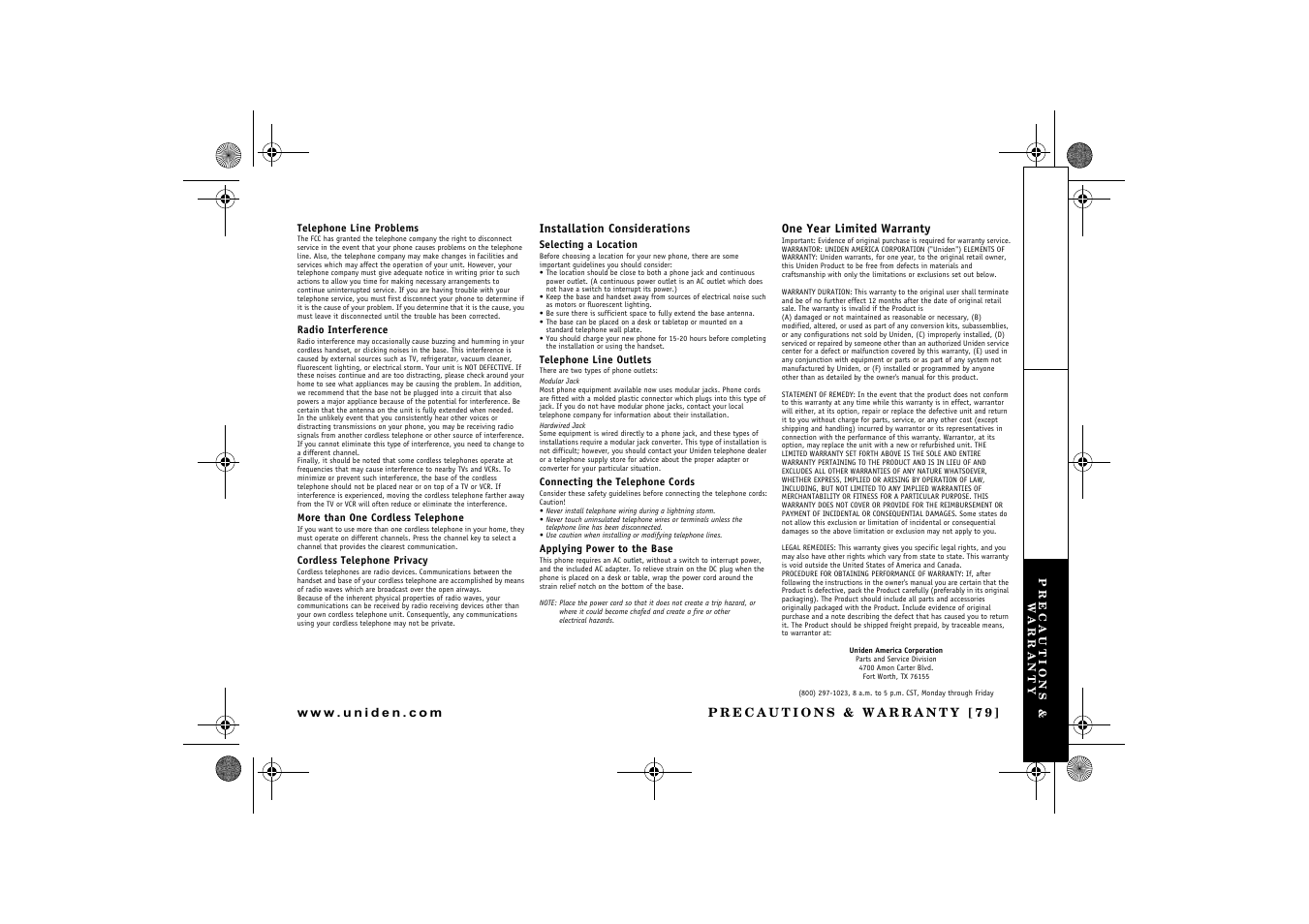 Uniden DCX 640 User Manual | Page 81 / 88