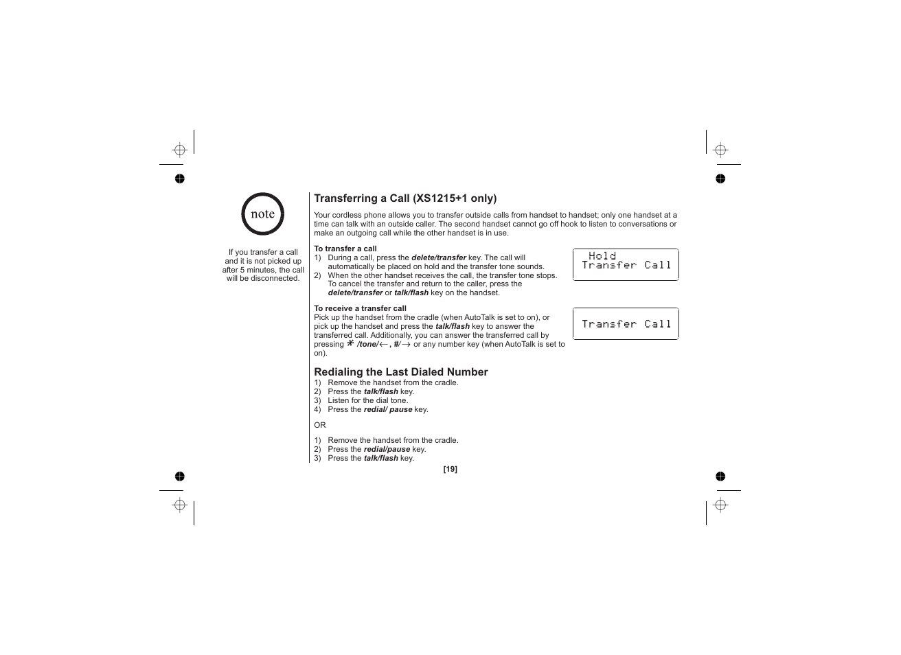 Uniden XS1215 +1 User Manual | Page 20 / 44