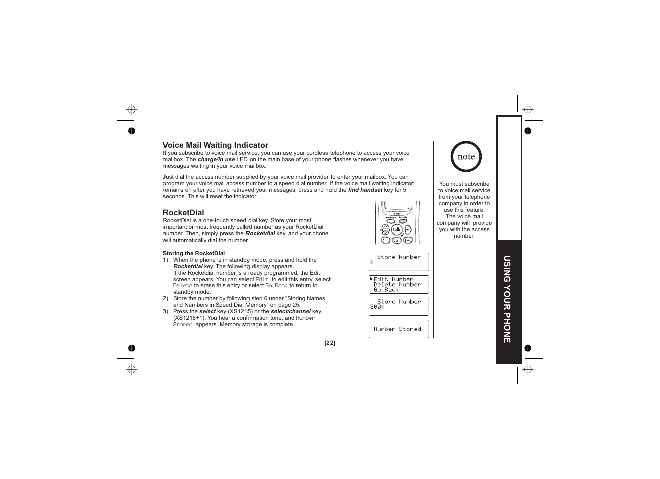 Using your phone | Uniden XS1215 +1 User Manual | Page 23 / 44