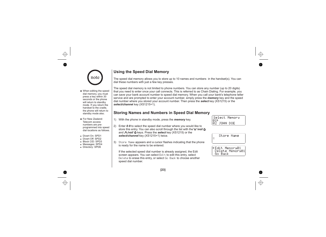 Uniden XS1215 +1 User Manual | Page 24 / 44