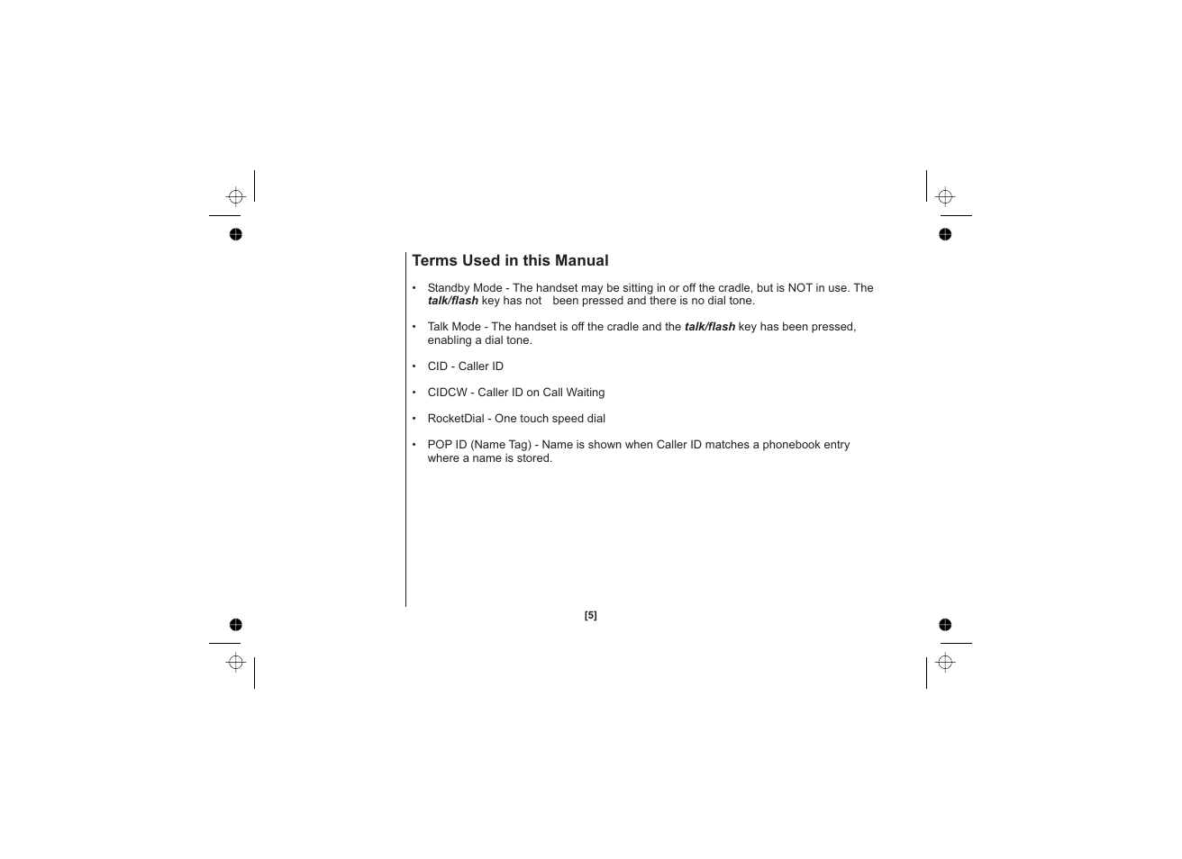 Uniden XS1215 +1 User Manual | Page 6 / 44