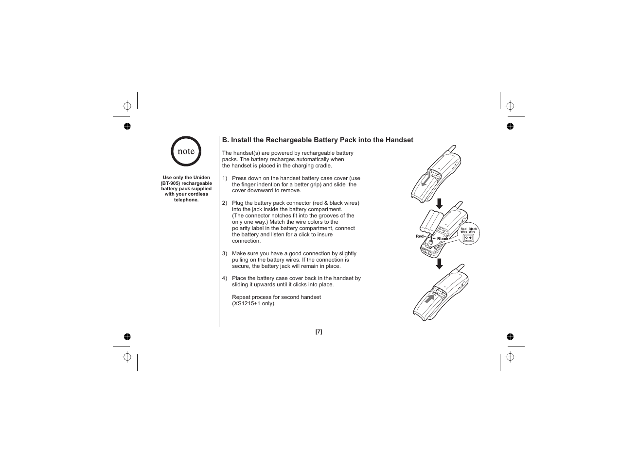 Uniden XS1215 +1 User Manual | Page 8 / 44