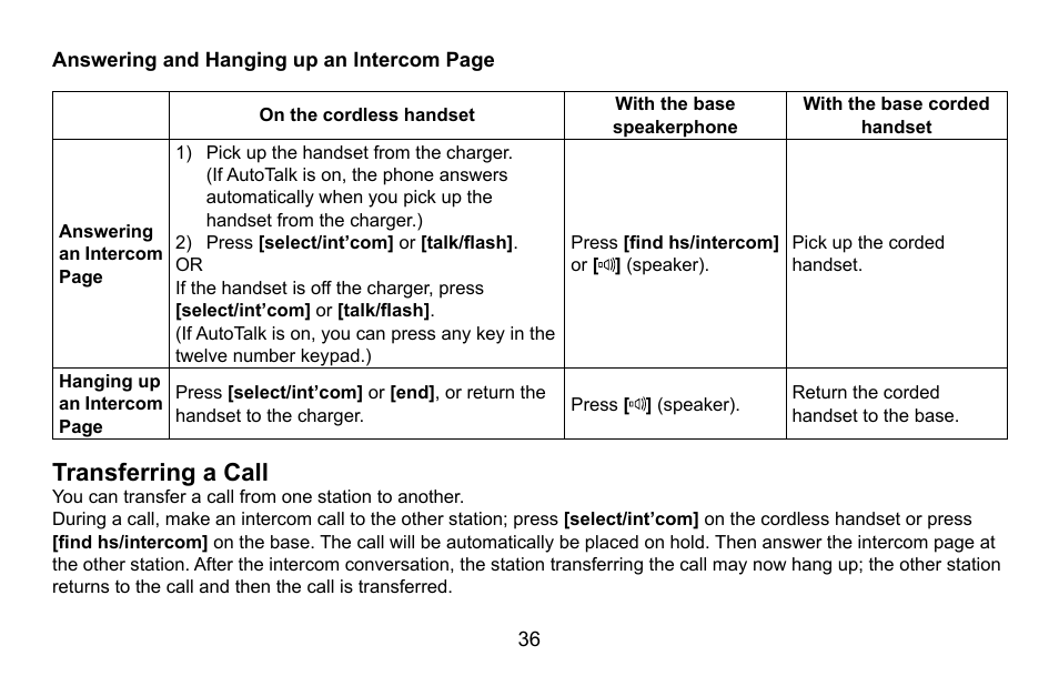 Transferring a call, Transferring.a.call | Uniden CXA 15698 User Manual | Page 37 / 72