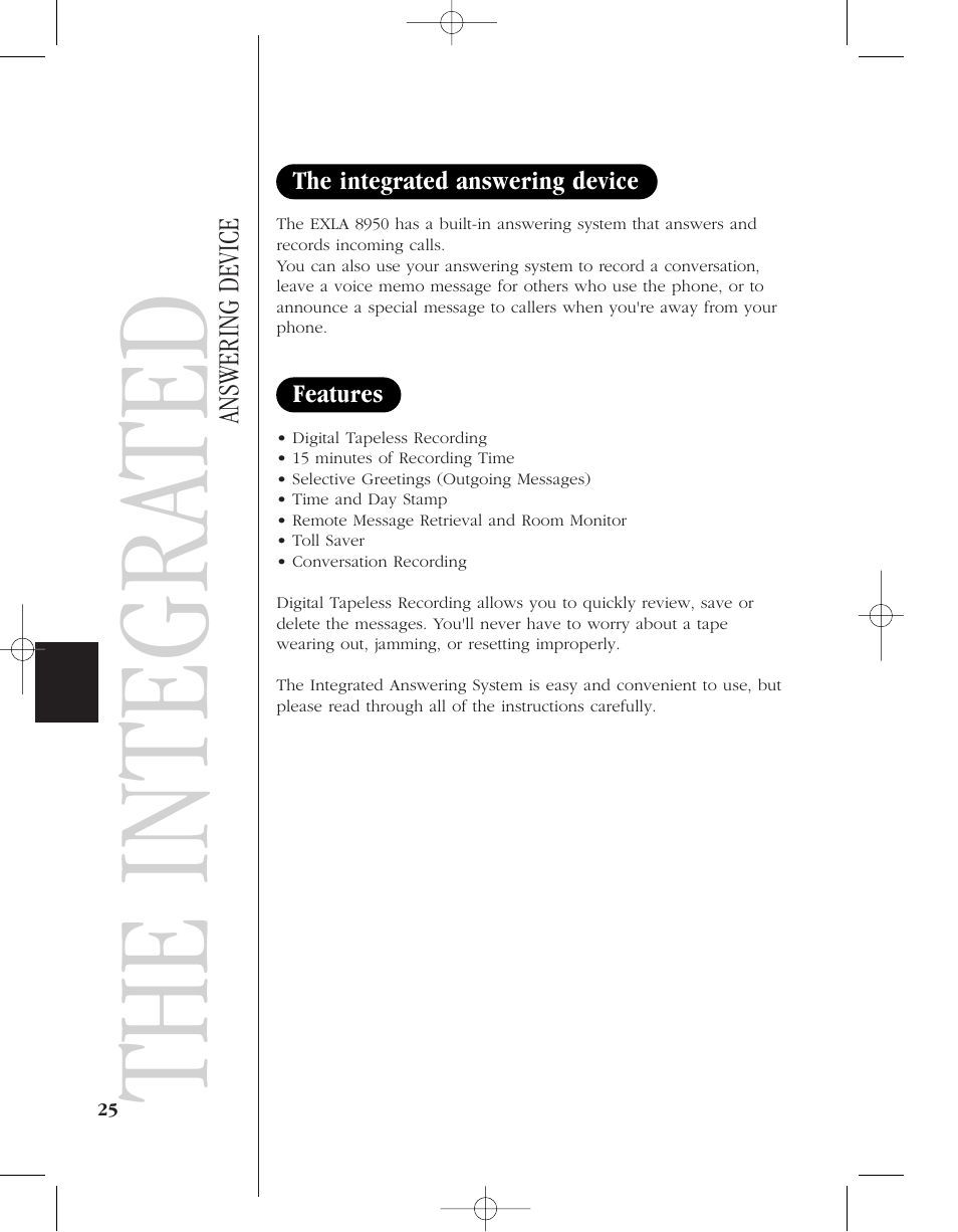 The integra ted | Uniden 8950 User Manual | Page 28 / 46