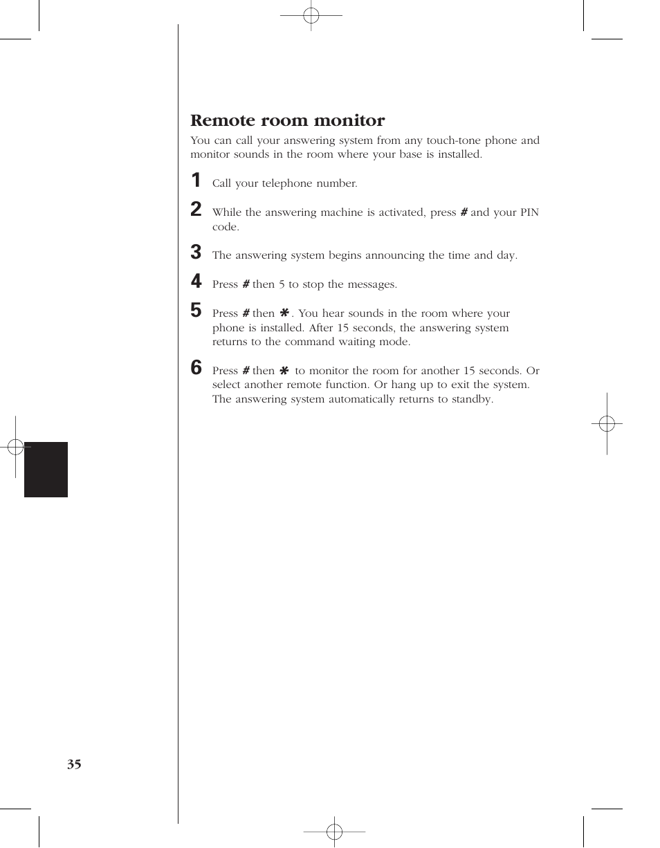 Remote room monitor | Uniden 8950 User Manual | Page 38 / 46